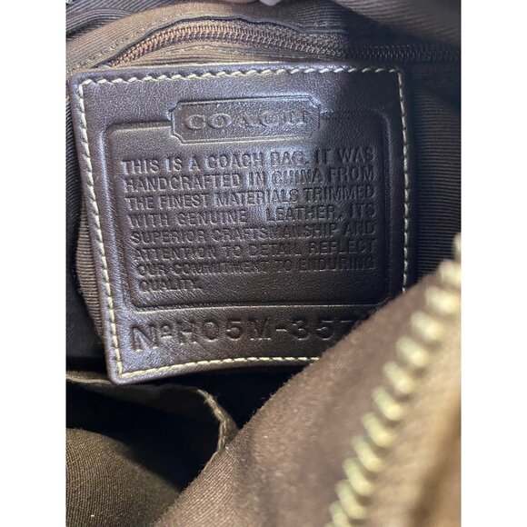 Coach Signature C Hobo Bag With Leather Trim & Adjustable Strap - Picture 5 of 10